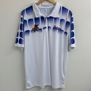 Colosseum White and Blue Gators Gradient Polo